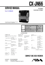 Aiwa CX-JN66 Service Manual предпросмотр