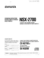 Aiwa CX-N2700u Operating Instructions Manual предпросмотр