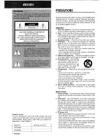 Предварительный просмотр 2 страницы Aiwa CX-NA202 Operating Instructions Manual