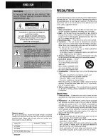 Preview for 2 page of Aiwa CX-NA30 Operating Instructions Manual