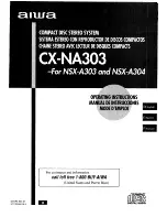 Aiwa CX-NA303 Operating Instructions Manual предпросмотр