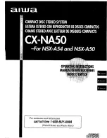 Предварительный просмотр 1 страницы Aiwa CX-NA50 Operating Instructions Manual