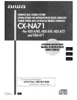 Предварительный просмотр 1 страницы Aiwa CX-NA71 Operating Instructions Manual