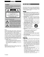 Предварительный просмотр 2 страницы Aiwa CX-NAJ54 Operating Instructions Manual