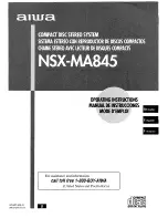 Aiwa CX-NMA845 Operating Instructions Manual предпросмотр