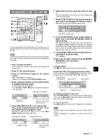 Предварительный просмотр 17 страницы Aiwa CX-NMT240 Operating Instructions Manual