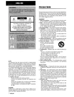 Preview for 2 page of Aiwa CX-NMT50 Operating Instructions Manual