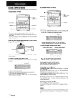 Preview for 12 page of Aiwa CX-NMT70 Operating Instructions Manual