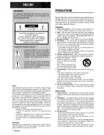 Предварительный просмотр 2 страницы Aiwa CX-NMT90 Operating Instructions Manual