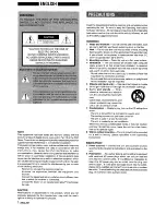 Предварительный просмотр 2 страницы Aiwa CX-NMT960 Operating Instructions Manual