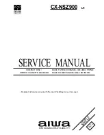 Предварительный просмотр 1 страницы Aiwa CX-NSZ900 Service Manual