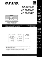 Preview for 1 page of Aiwa CX-NV800 Service Manual