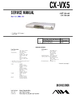 Предварительный просмотр 1 страницы Aiwa CX-VX5 Service Manual