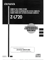 Предварительный просмотр 1 страницы Aiwa CX-ZL720 Operating Instructions Manual