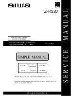 Aiwa CX-ZR220 Service Manual preview