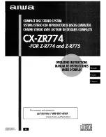 Preview for 1 page of Aiwa CX-ZR774 Operating Instructions Manual