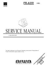 Preview for 1 page of Aiwa FR-A351 Service Manual