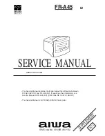 Preview for 1 page of Aiwa FR-A45 Service Manual Supplement