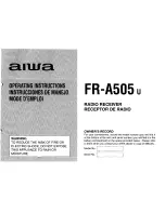 Preview for 1 page of Aiwa FR-A505 Operating Instructions Manual