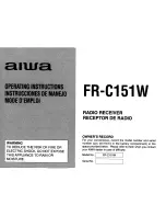 Aiwa FR-C151 Operating Instructions Manual preview