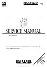 Preview for 1 page of Aiwa FR-DAW450 Service Manual