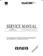 Preview for 1 page of Aiwa HS-AP1MK7 Service Manual