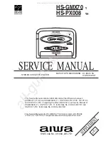 Предварительный просмотр 1 страницы Aiwa HS-GMX70Y Service Manual