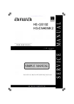 Preview for 1 page of Aiwa HS-GS192 Servise Manual