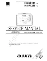 Preview for 1 page of Aiwa HS-RX118 Service Manual