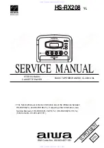 Preview for 1 page of Aiwa HS-RX208 Service Manual