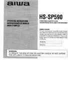 Aiwa HS-SP590 Operating Instructions Manual preview