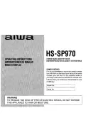 Aiwa HS-SP970 Operating Instructions Manual preview