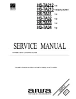 Предварительный просмотр 1 страницы Aiwa HS-TA212YH Service Manual