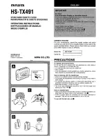 Aiwa HS-TX491 Operating Instructions Manual preview