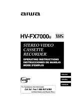 Aiwa HV-FX7000 Operating Instructions Manual предпросмотр