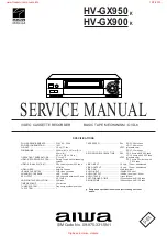 Aiwa HV-GX900 K Service Manual preview