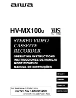 Preview for 1 page of Aiwa HV-MX100 Operating Instructions Manual