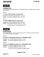 Preview for 42 page of Aiwa HV-MX100 Operating Instructions Manual