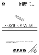 Preview for 1 page of Aiwa IC-M168 Service Manual