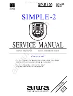 Aiwa IMPLE-2 XP-R120 Service Manual preview