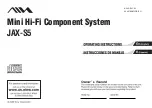 Preview for 1 page of Aiwa JAX-S5 Operating Instructions Manual