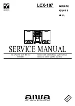 Предварительный просмотр 1 страницы Aiwa LCX-107 Service Manual