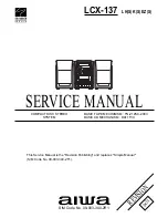 Предварительный просмотр 1 страницы Aiwa LCX-137 Service Manual