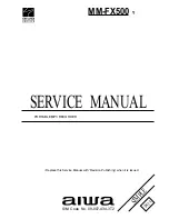 Предварительный просмотр 1 страницы Aiwa MM-FX500 Service Manual