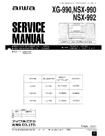 Preview for 1 page of Aiwa nsx 990 Service Manual