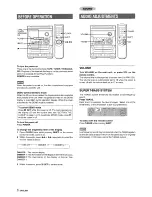 Предварительный просмотр 6 страницы Aiwa NSX-A111 Operating Manual