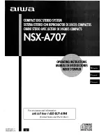 Предварительный просмотр 1 страницы Aiwa NSX-A707 Operating Instructions Manual