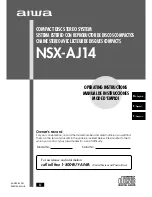 Предварительный просмотр 1 страницы Aiwa NSX-Aj14 Operating Instructions Manual