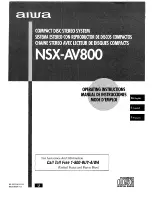 Aiwa NSX-AV800 Operating Instructions Manual preview