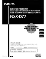 Aiwa NSX-D77 Operating Instructions Manual preview